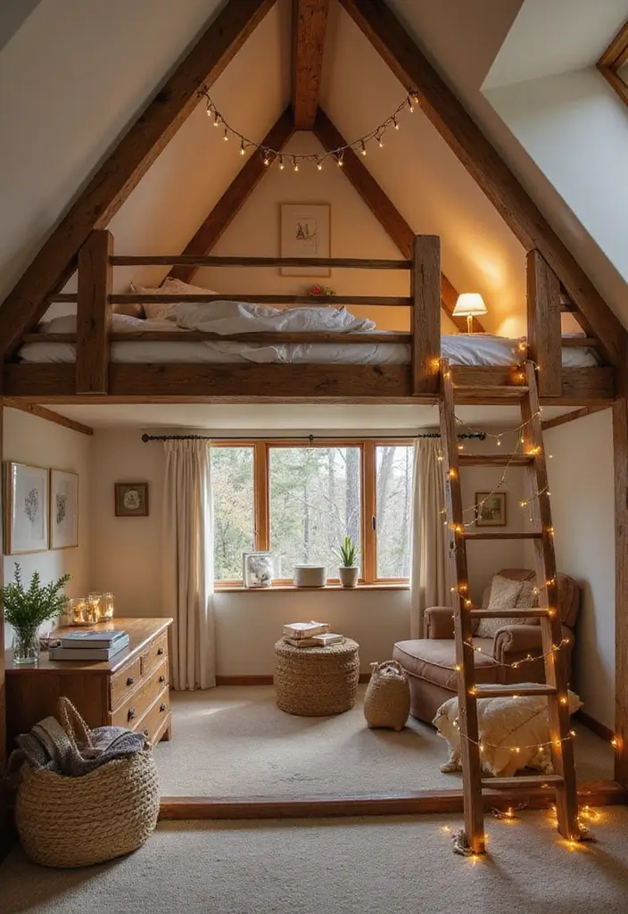 25 A-Frame Bedroom Ideas That Bring Cozy Cabin Vibes Indoors - 4. Lofted Sleeping Areas