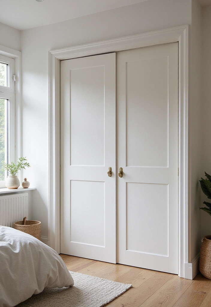 25 Bedroom Closet Door Ideas That Combine Function and Flair - 8. Simple Bi-Fold Doors