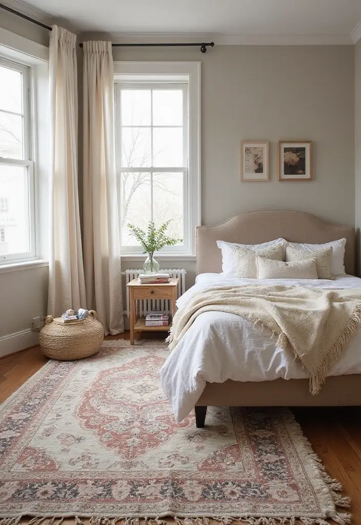 25 Bedroom Decoration Ideas for Couples That Feel Luxurious Yet Cozy - Layered Rugs