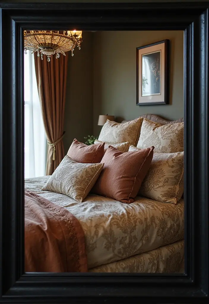 25 Bedroom Ideas with Black Furniture That Look Modern and Luxurious - 7. Luxe Bedding in a Black Frame