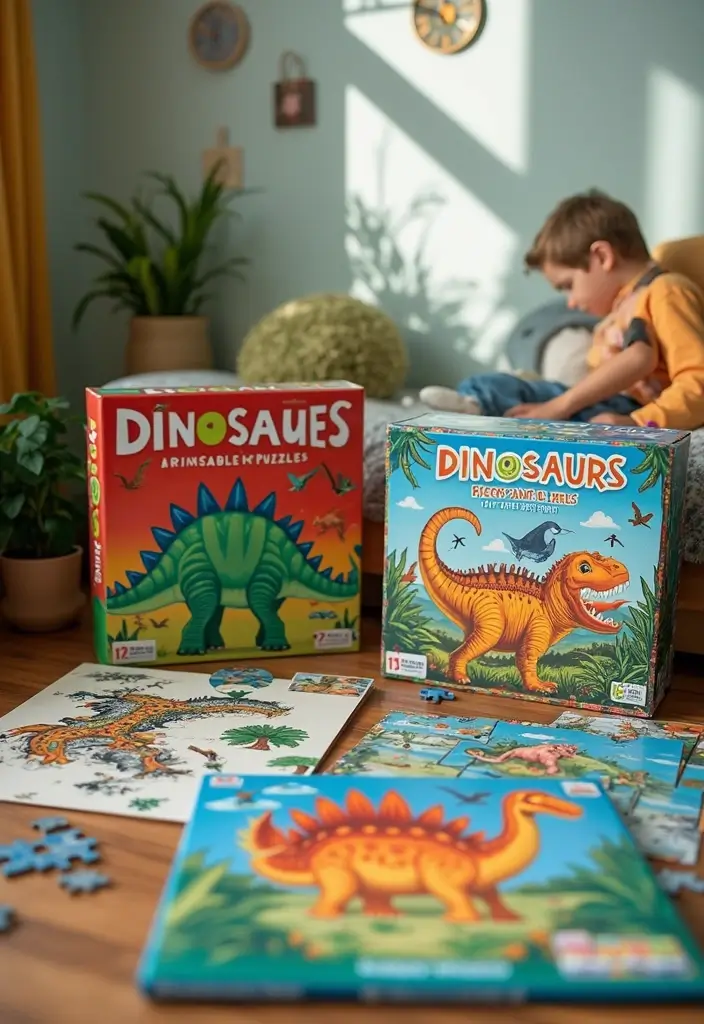 25 Boys Dinosaur Bedroom Ideas for a Roaring Good Time - 20. Dinosaur Themed Games