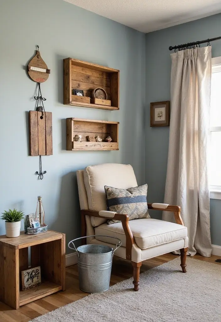 25 Farm Bedroom Ideas for Boys That Bring Country Vibes Indoors - 4. Vintage Barn Accents