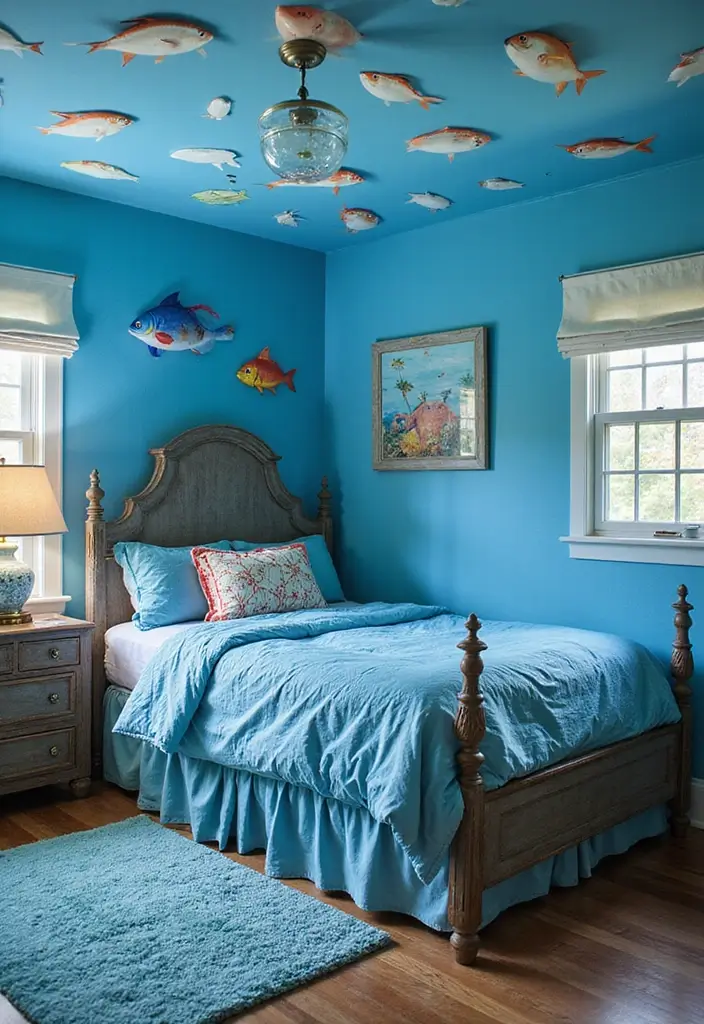 25 Kids Room Ideas for Girls Bedroom That Feel Magical - 17. Underwater Fantasy