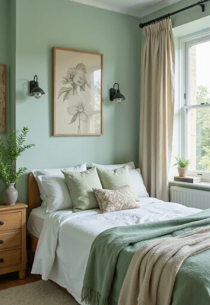25 Pastel Green Bedroom Ideas That Are Soft and Soothing - 25. Pastel Green Personal Touches