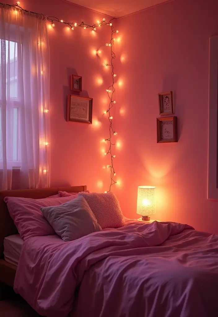 25 Pink Bedroom Ideas for Teens That Are Trendy & Stylish - 18. Soft Pink Mood Lighting