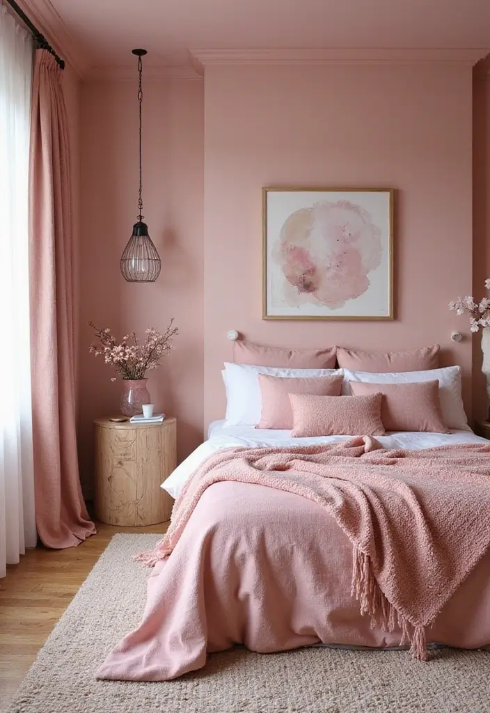 25 Pink Bedroom Ideas for Teens That Are Trendy & Stylish - 20. Pink Texture Play