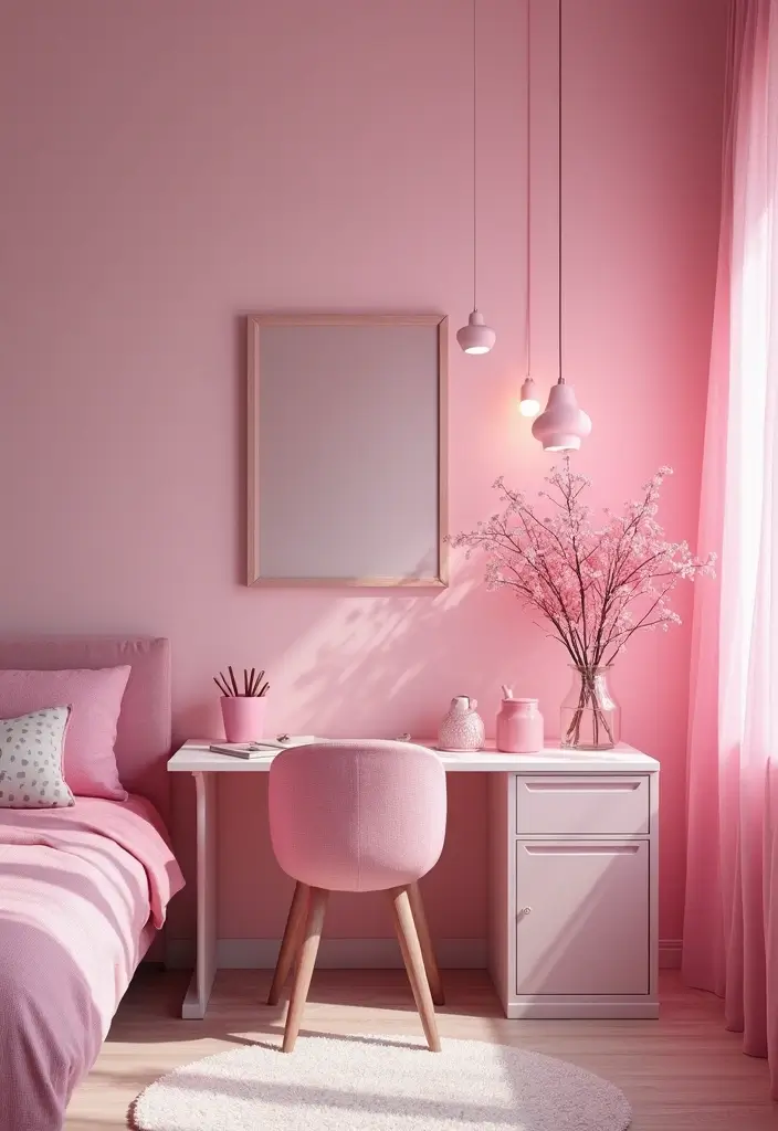 25 Pink Bedroom Ideas for Teens That Are Trendy & Stylish - 21. Pink Tech Essentials