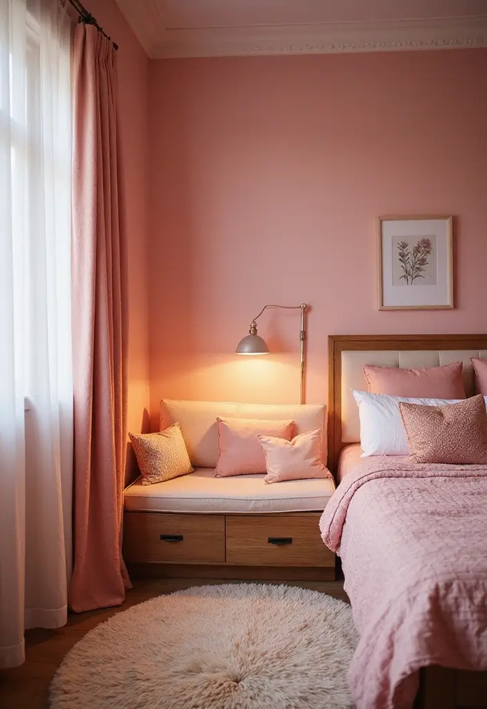25 Pink Bedroom Ideas for Teens That Are Trendy & Stylish - 24. Pink Cozy Corners