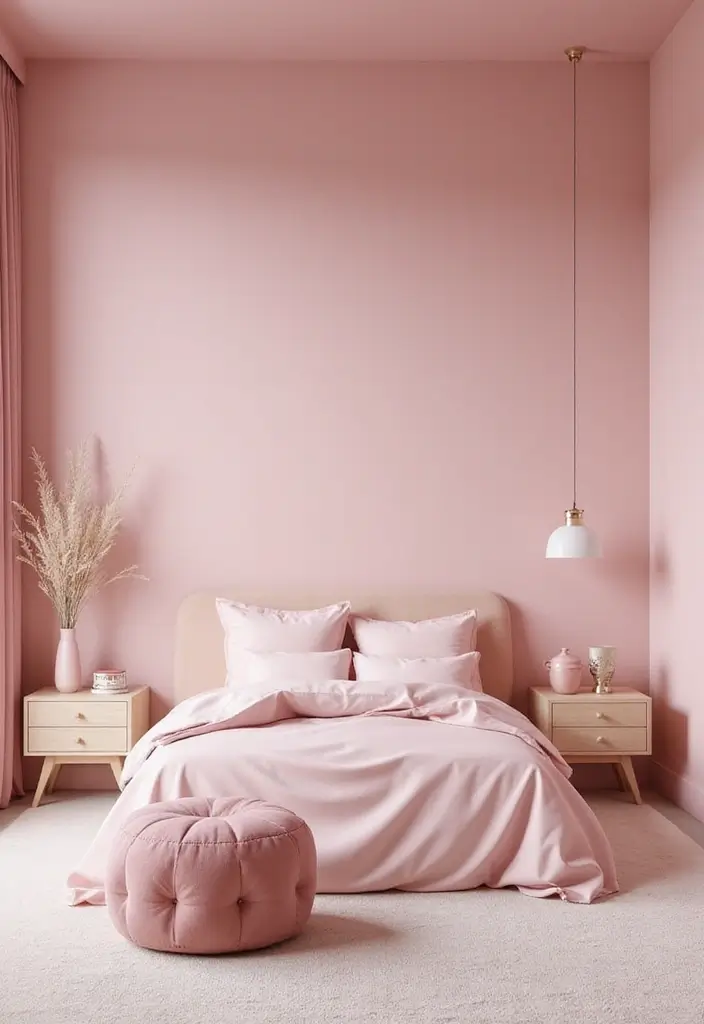 25 Pink Bedroom Ideas for Teens That Are Trendy & Stylish - 4. Minimalist Pink Modern Vibe