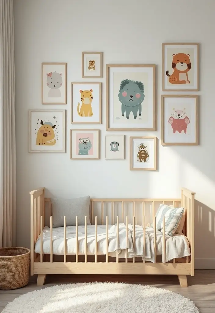30 Baby Boys Bedroom Ideas That Are Cute, Calm & Cozy - 6. Playful Wall Art