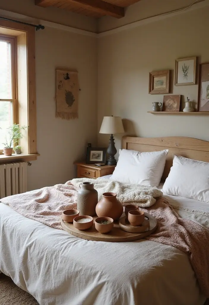 30 Bedroom Ideas Indian Style That Blend Culture & Comfort - 18. Timeless Earthenware