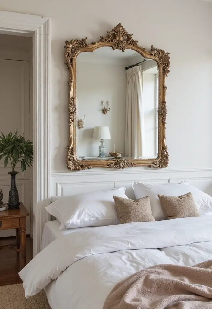 30 Bedroom Ideas Indian Style That Blend Culture & Comfort - 27. Statement Mirrors for Elegance
