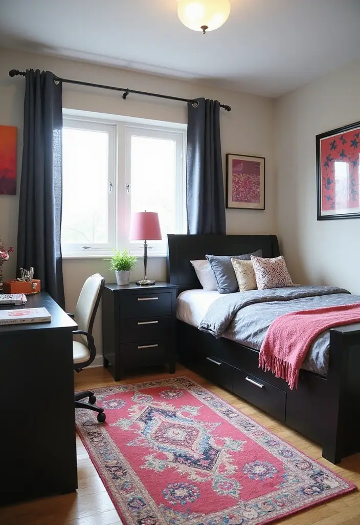 30 Black and White Bedroom Ideas for Teens That Are Bold & Balanced - 10. Black and White Furniture