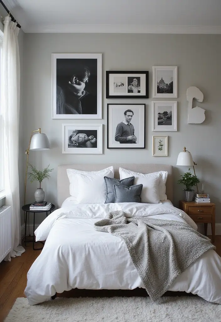 30 Black and White Bedroom Ideas for Teens That Are Bold & Balanced - 5. Black and White Art