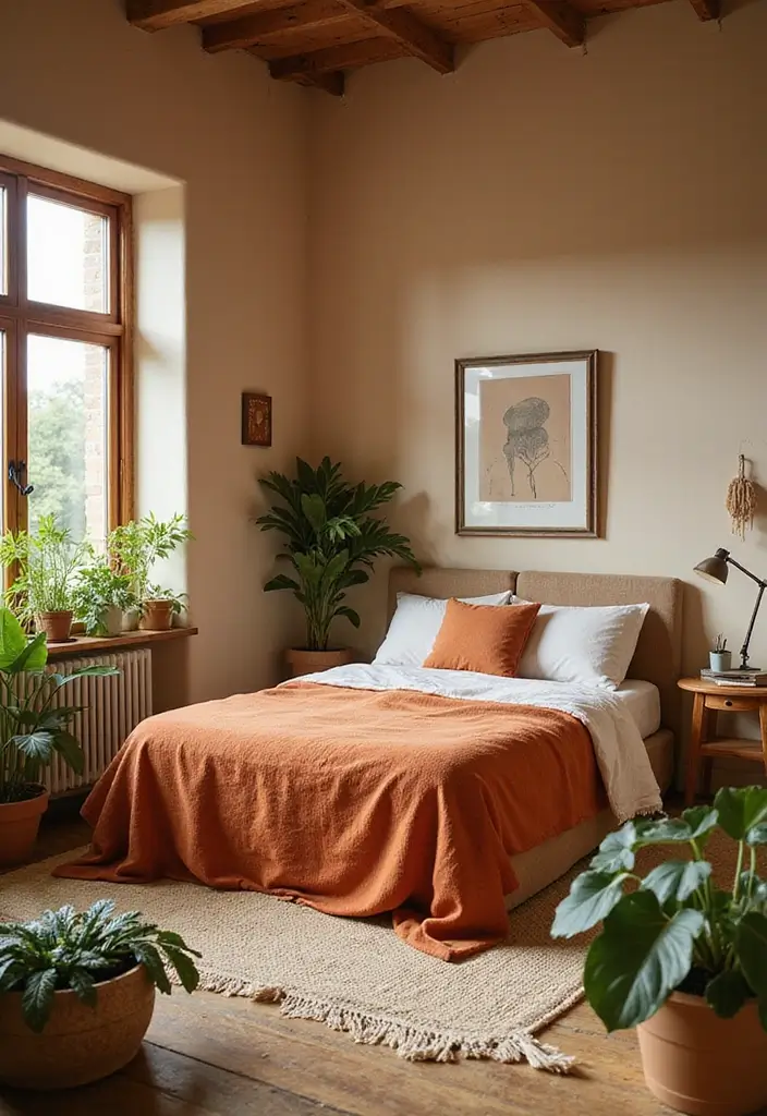 30 Cute Bedroom Ideas Aesthetic That Feel Pinterest-Perfect - 1. Cozy Earth Tones