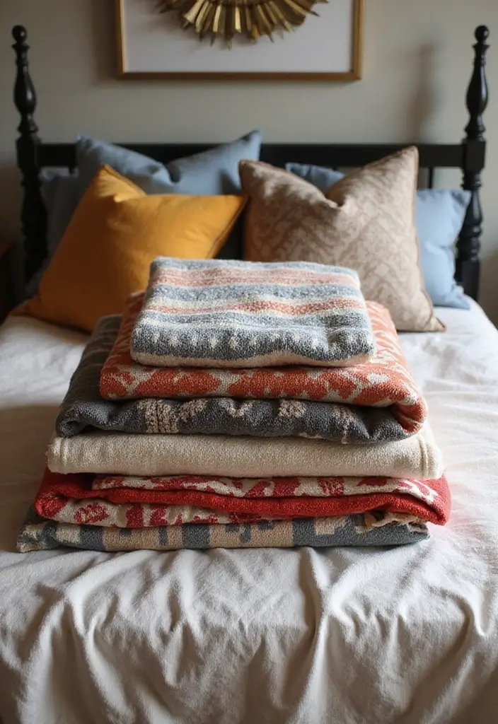30 Cute Bedroom Ideas Aesthetic That Feel Pinterest-Perfect - 19. Throw Blankets and Pillows