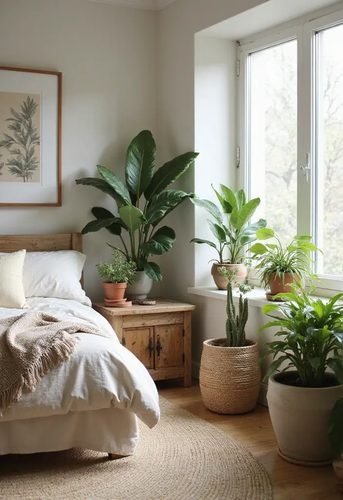 30 Cute Bedroom Ideas Aesthetic That Feel Pinterest-Perfect - 4. Nature-Inspired Decor