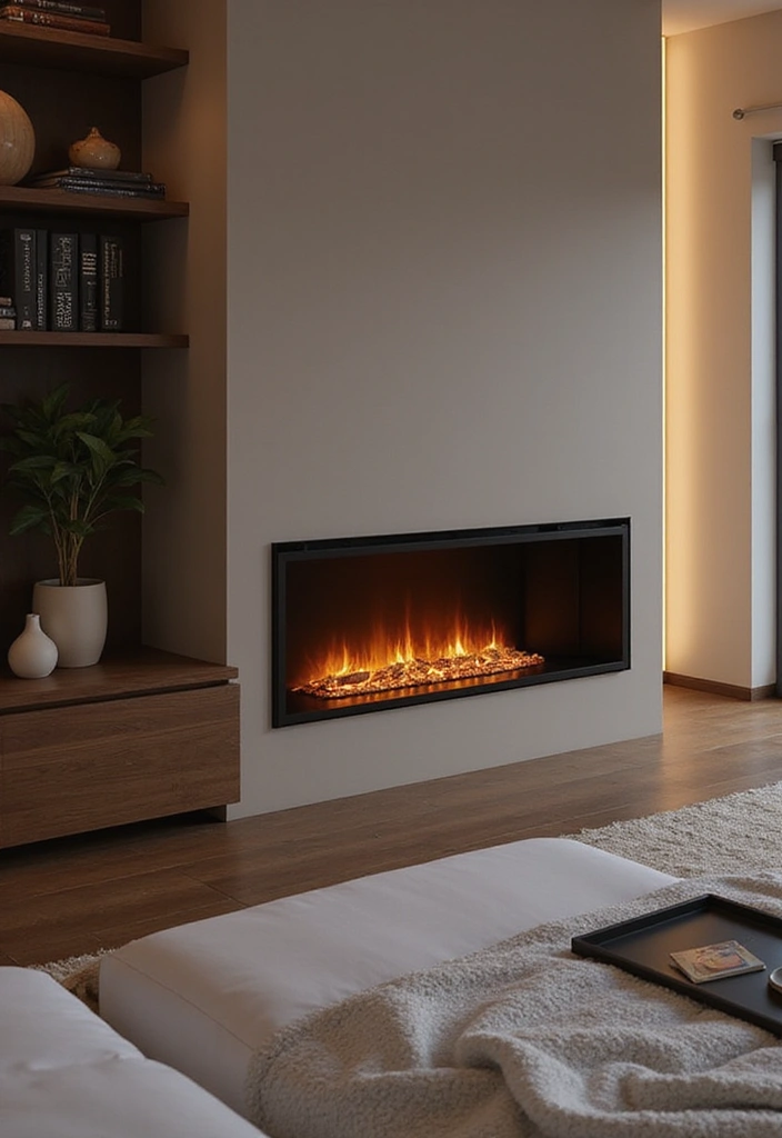 30 Fireplace in Bedroom Ideas That Add Warmth & Romance - 10. Electric Fireplace