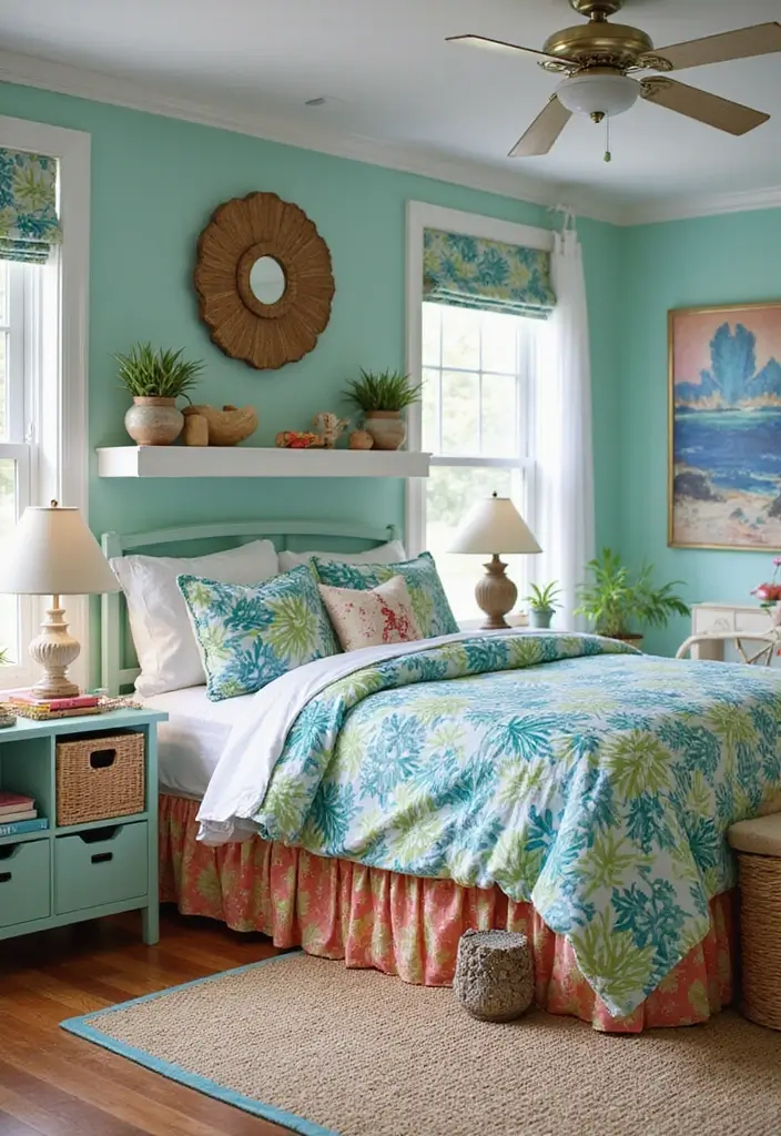 30 Preteen Boys Bedroom Ideas That Balance Fun & Function - 10. Tropical Vibes: A Beach-Theme Escape