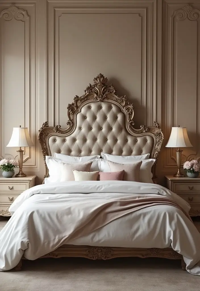 30 Princess Bedroom Ideas for Women That Feel Dreamy & Elegant - 17. Statement Headboards