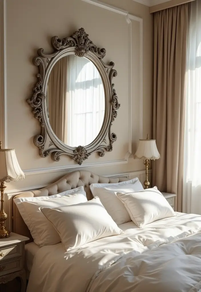 30 Princess Bedroom Ideas for Women That Feel Dreamy & Elegant - 8. Elegant Mirrors