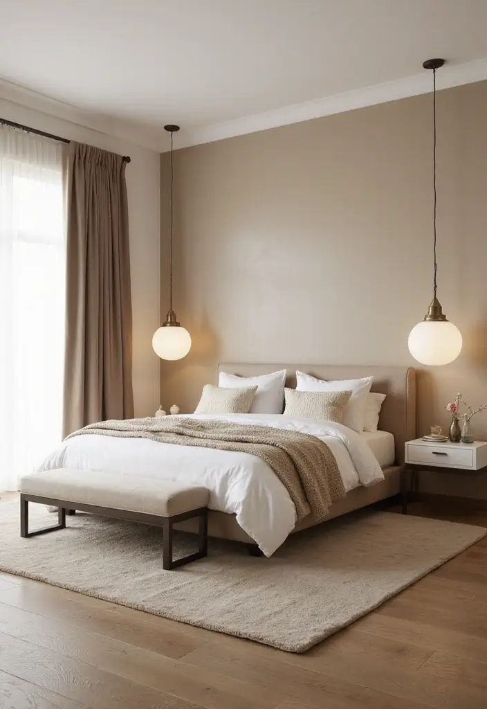 25 Beige Wall Bedroom Ideas That Add Warmth and Sophistication - 14. Contemporary Design