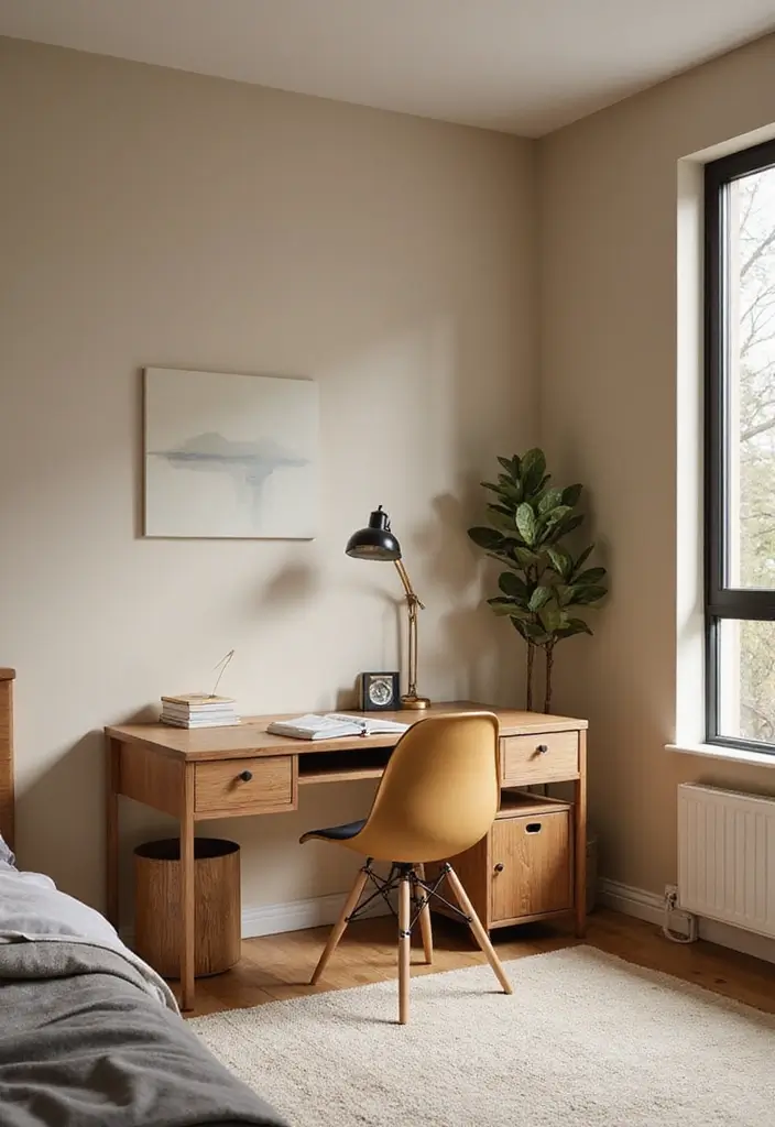 25 Beige Wall Bedroom Ideas That Add Warmth and Sophistication - 15. Functional Spaces