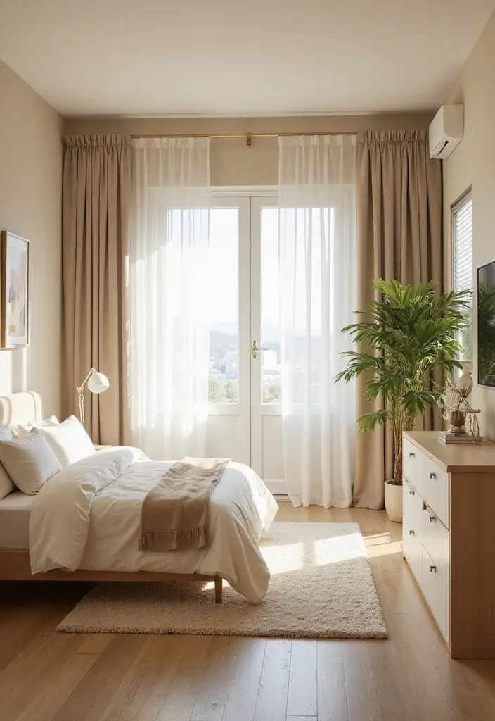 25 Beige Wall Bedroom Ideas That Add Warmth and Sophistication - 16. Bright and Light