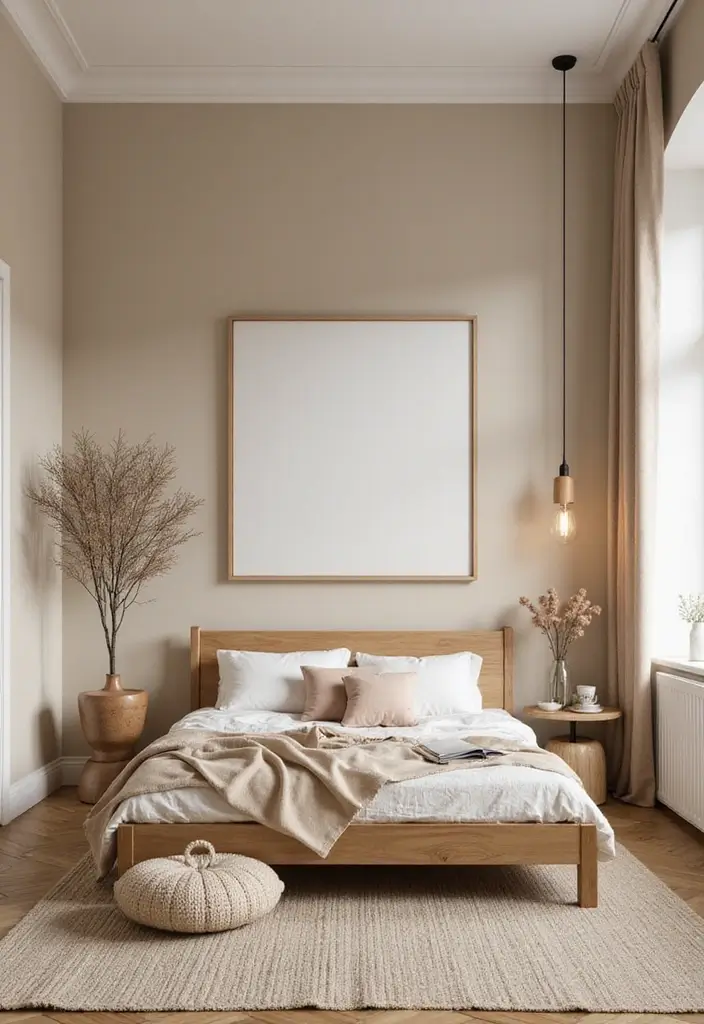 25 Beige Wall Bedroom Ideas That Add Warmth and Sophistication - 4. Scandinavian Simplicity