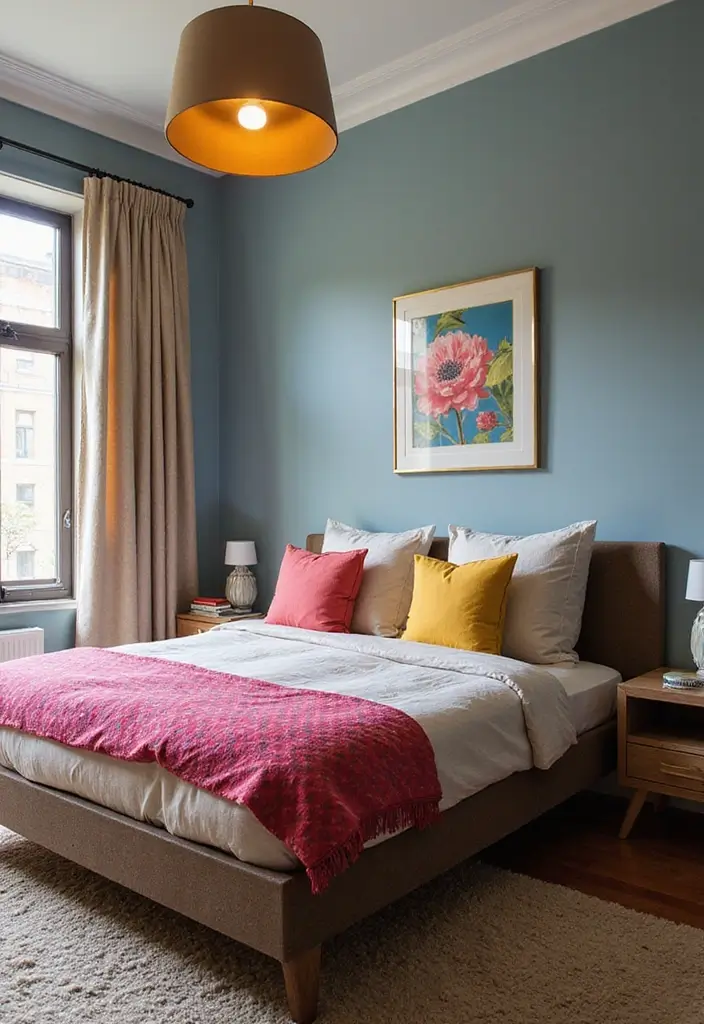 25 Dark Brown Bed Frame Bedroom Ideas That Look Solid and Stylish - 6. Bold Contrast with Light Colors