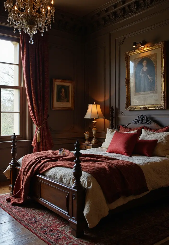 25 Dark Brown Bed Frame Bedroom Ideas That Look Solid and Stylish - 7. Luxe Textiles for an Opulent Feel