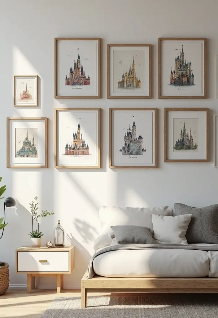 25 Disney Bedroom Ideas for Adults Who Never Stopped Dreaming - 17. Disney-inspired Art Prints