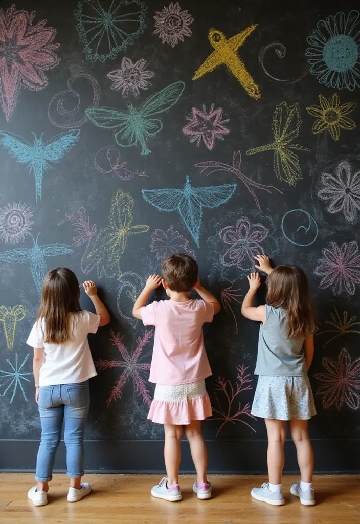 25 Kids Bedroom Ideas Shared Boy and Girl That Work Perfectly - 10. Interactive Wall Designs