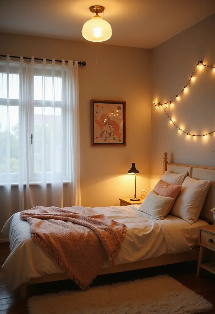 25 Kids Bedroom Ideas Shared Boy and Girl That Work Perfectly - 11. Layered Lighting Options
