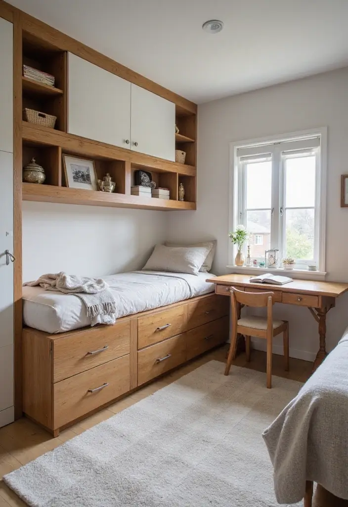 25 Kids Bedroom Ideas Shared Boy and Girl That Work Perfectly - 14. Multi-Purpose Furniture