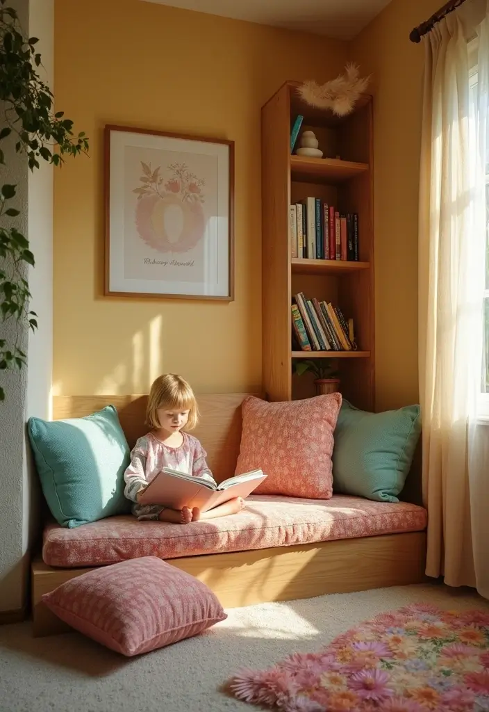 25 Kids Bedroom Ideas Shared Boy and Girl That Work Perfectly - 8. Shared Reading Nook