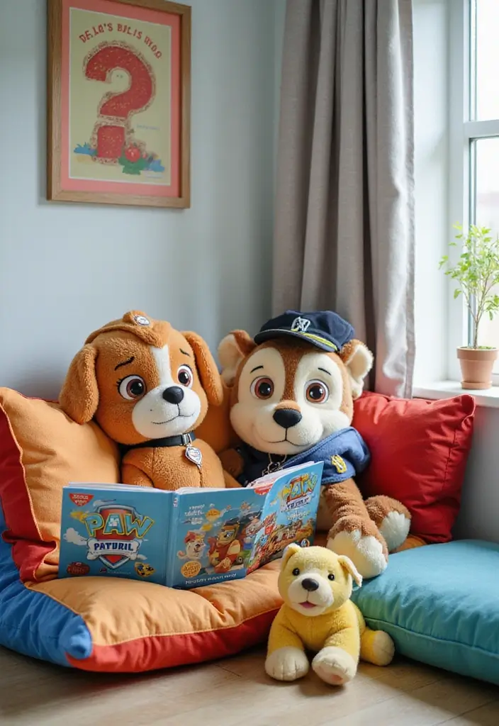 25 Paw Patrol Bedroom Ideas for Boys That Are Paw-some! - 19. Themed Book Nook