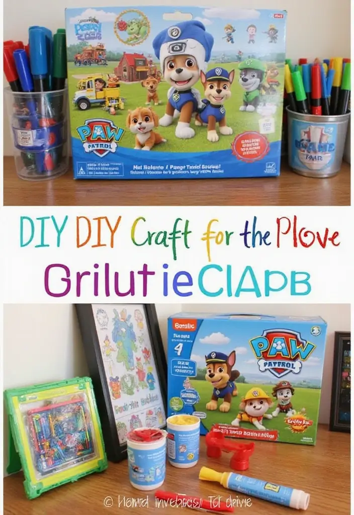 25 Paw Patrol Bedroom Ideas for Boys That Are Paw-some! - 21. DIY Paw Patrol Crafts Station