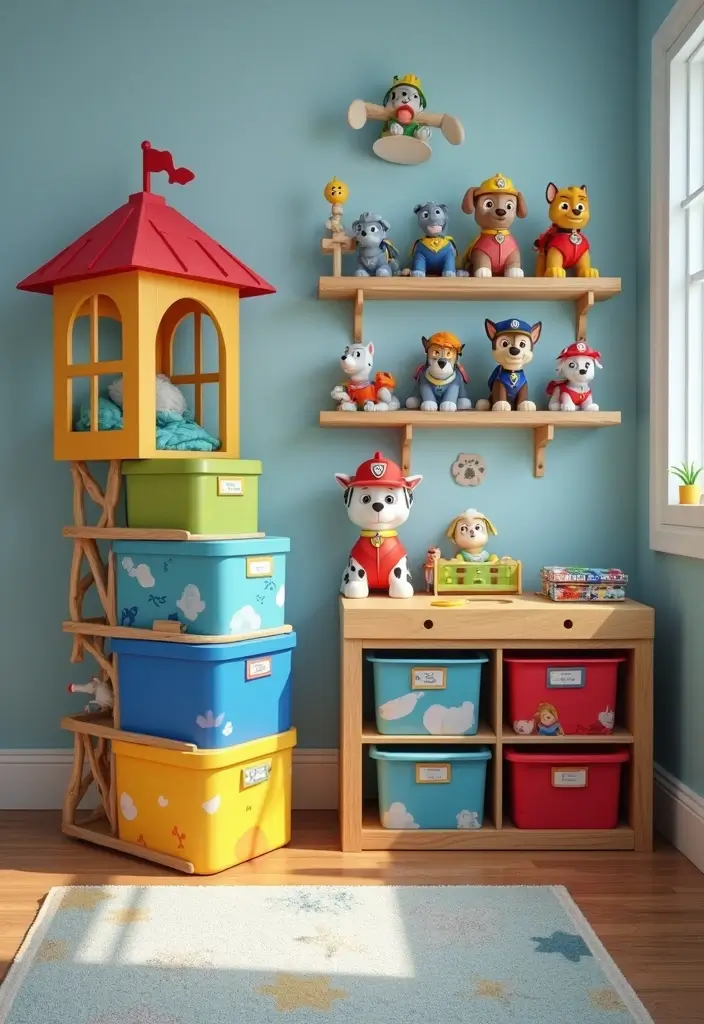 25 Paw Patrol Bedroom Ideas for Boys That Are Paw-some! - 3. Creative Storage Solutions