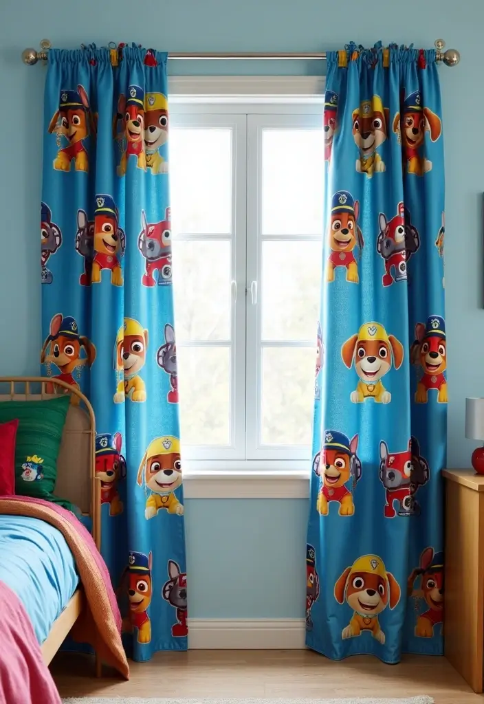 25 Paw Patrol Bedroom Ideas for Boys That Are Paw-some! - 6. Paw Patrol Curtains