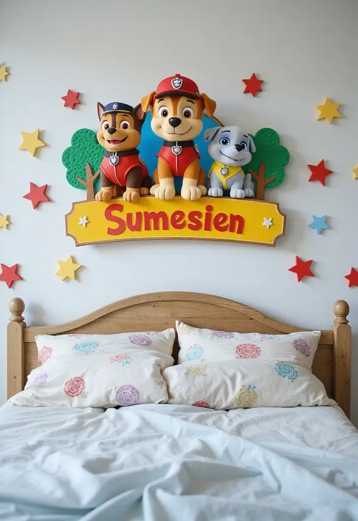 25 Paw Patrol Bedroom Ideas for Boys That Are Paw-some! - 7. Personalized Name Signs
