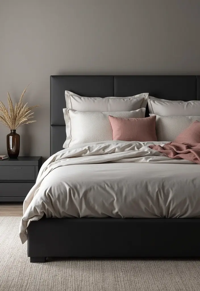 30 Black Bedroom Set Decor Ideas That Scream Luxury - 1. Sleek Black Bed Frame
