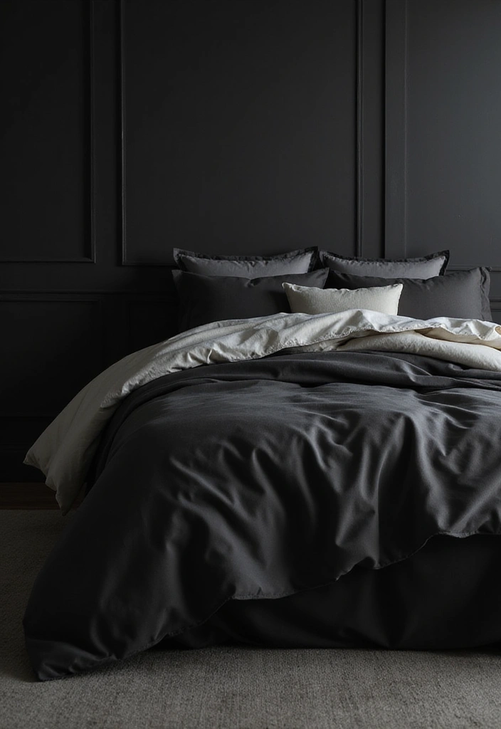30 Black Bedroom Set Decor Ideas That Scream Luxury - 15. Luxury Bedding