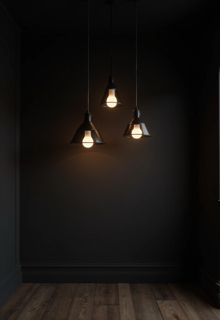 30 Black Bedroom Set Decor Ideas That Scream Luxury - 5. Modern Minimalist Lighting