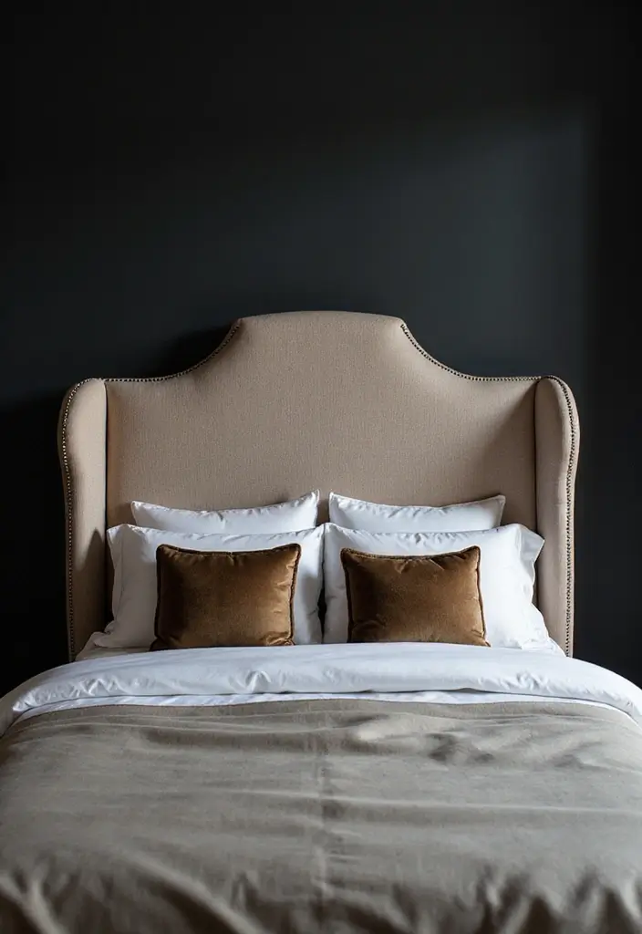 30 Black Bedroom Set Decor Ideas That Scream Luxury - 6. Statement Headboard