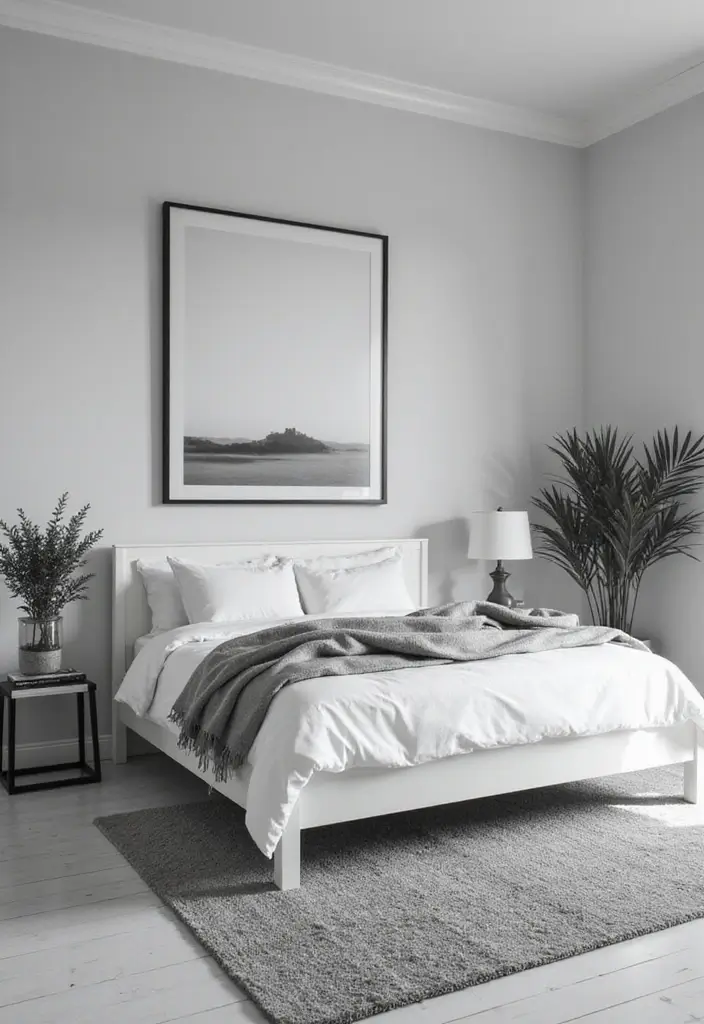 30 Black and White Bedroom Ideas for Teens That Are Bold & Balanced - 7. Minimalist Approach