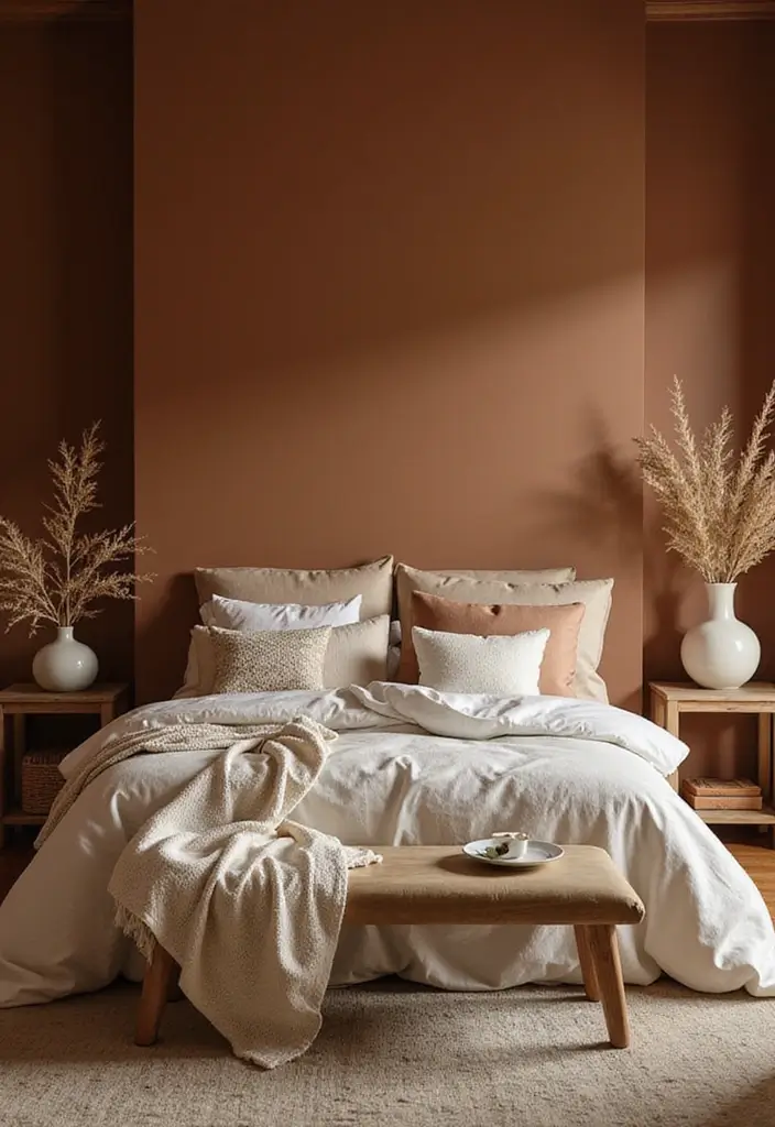 30 Brown Wall Bedroom Ideas That Bring Earthy Elegance - 13. Comfort-First Approach