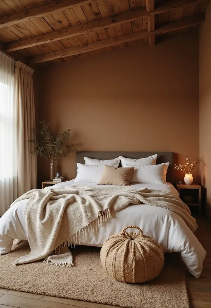 30 Brown Wall Bedroom Ideas That Bring Earthy Elegance - 20. Sensory Elements