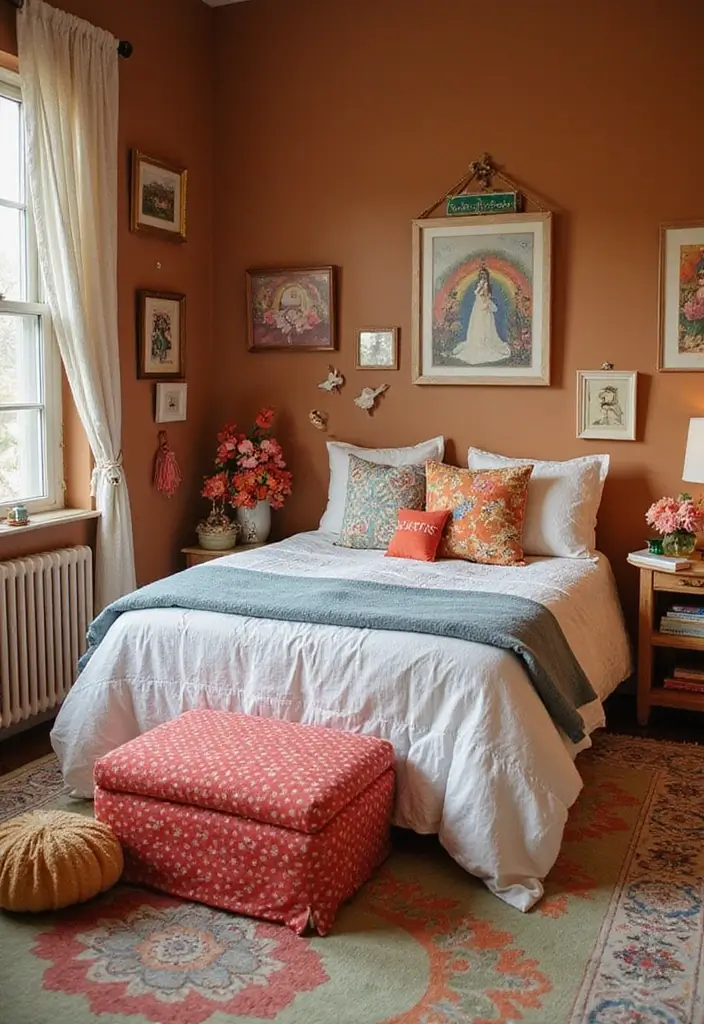 30 Brown Wall Bedroom Ideas That Bring Earthy Elegance - 25. Whimsical Touches