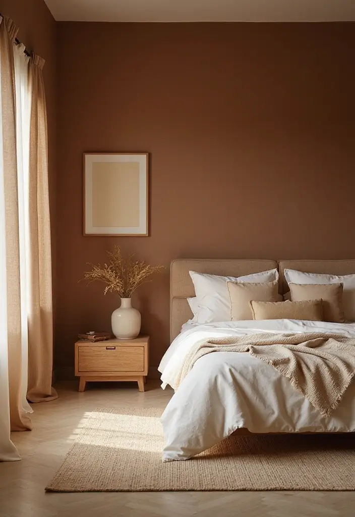 30 Brown Wall Bedroom Ideas That Bring Earthy Elegance - 30. Ultimate Relaxation Zone